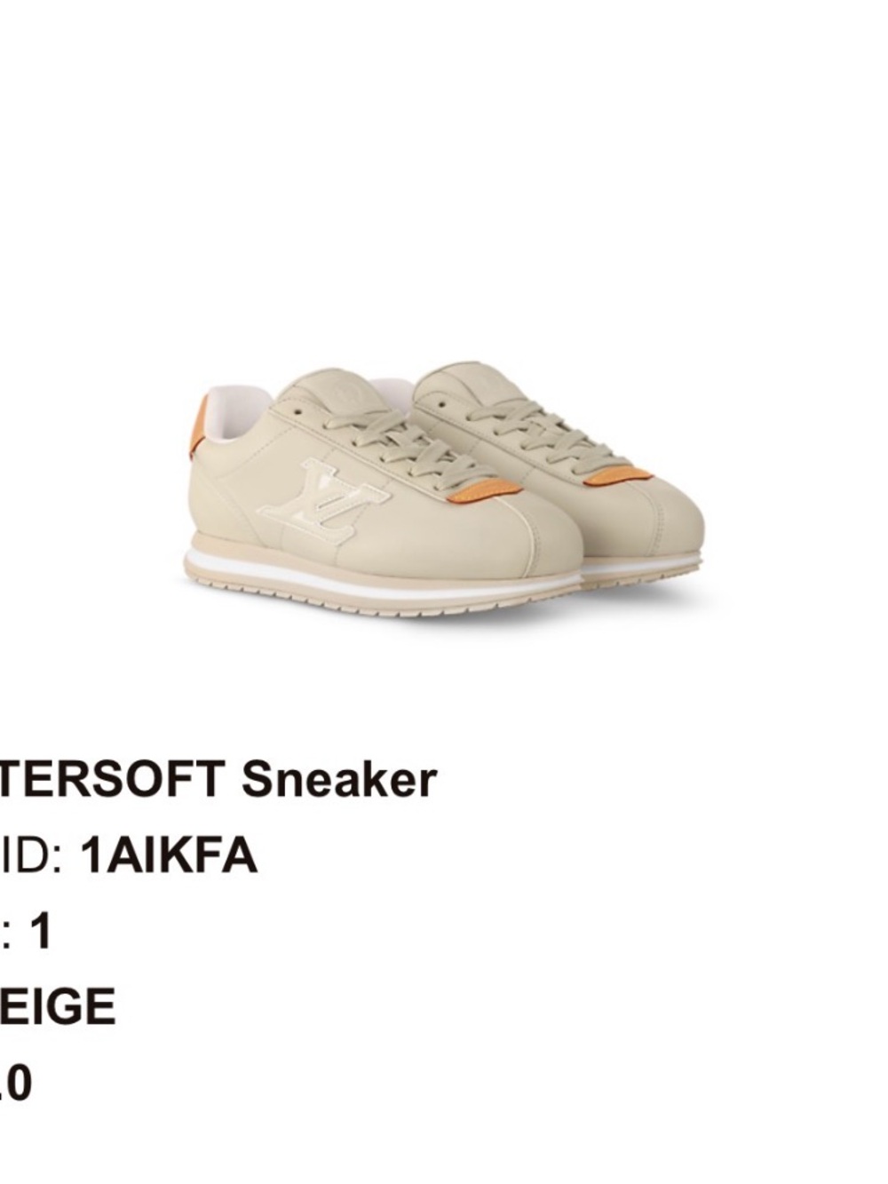 Never-Worn Louis Vuitton Men's Buttersoft Sneaker - Picture 6 of 6